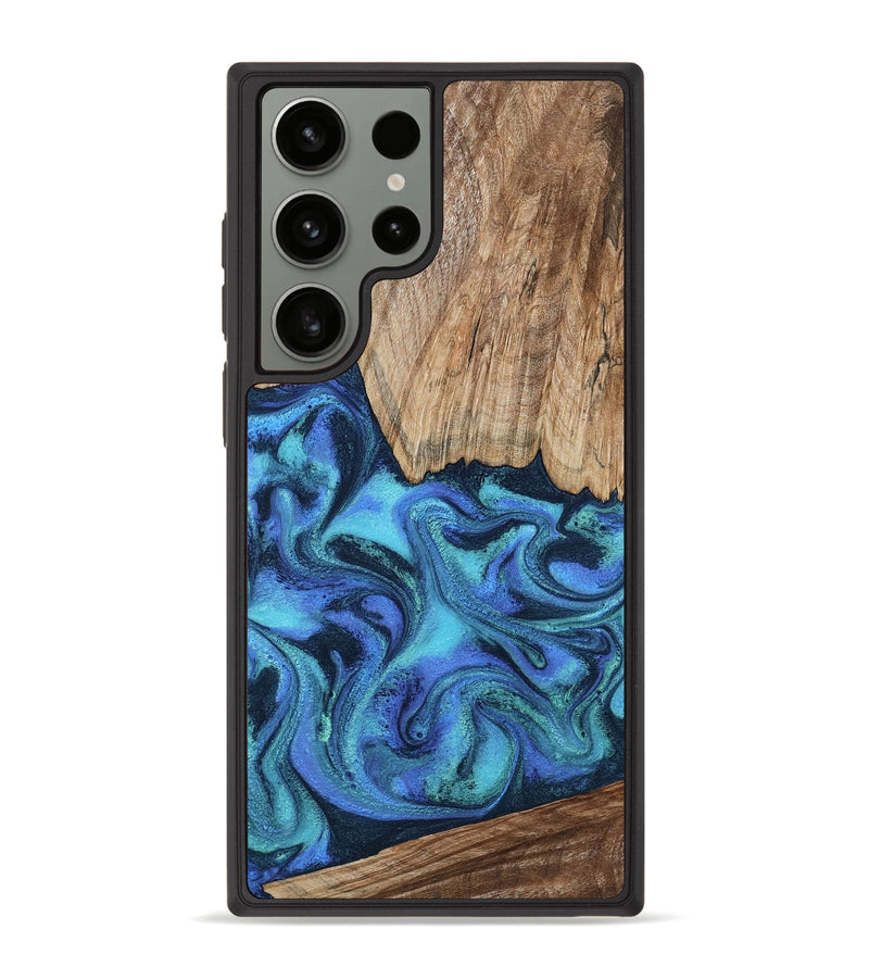 Galaxy S23 Ultra Wood Phone Case - Leslie (Blue, 799956)