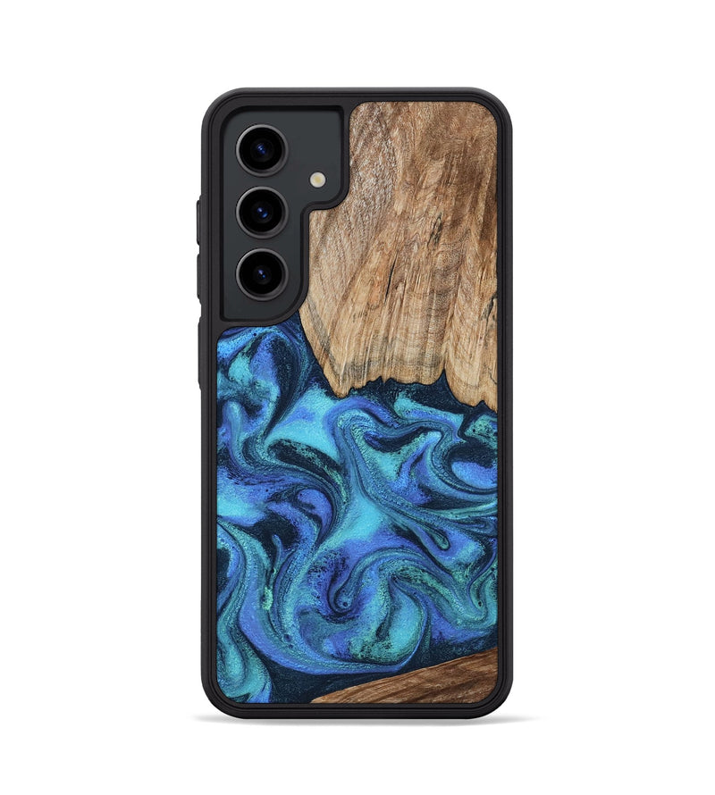 Galaxy S24 Wood Phone Case - Leslie (Blue, 799956)