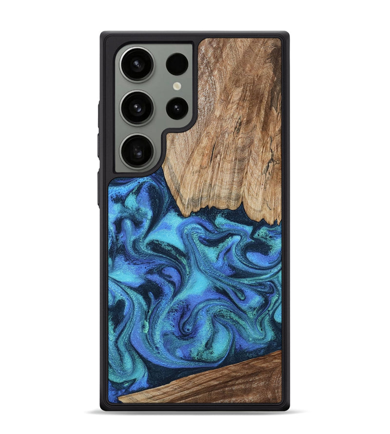 Galaxy S24 Ultra Wood Phone Case - Leslie (Blue, 799956)
