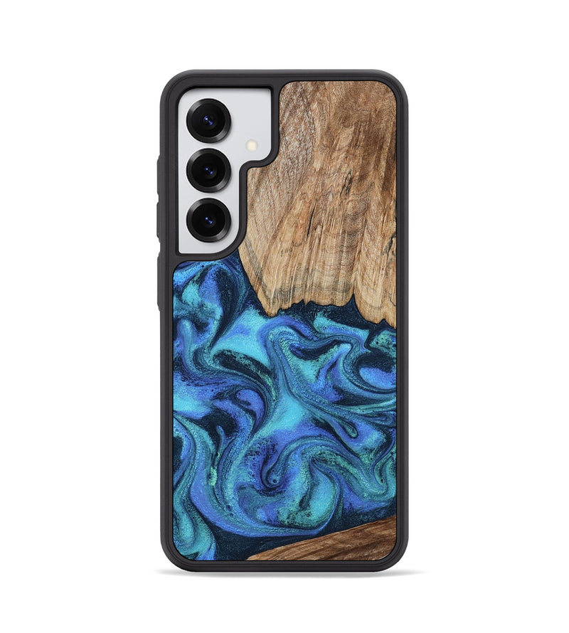 Galaxy S25 Wood Phone Case - Leslie (Blue, 799956)