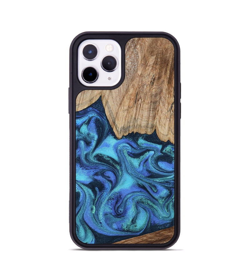 iPhone 11 Pro Wood Phone Case - Leslie (Blue, 799956)
