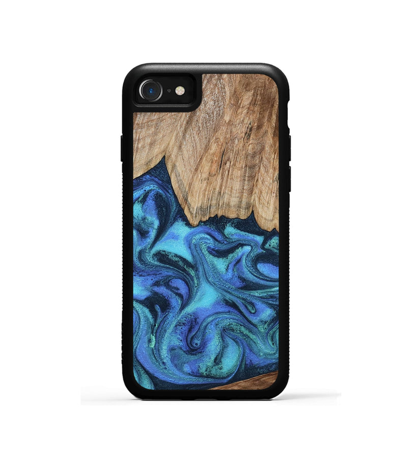 iPhone SE Wood Phone Case - Leslie (Blue, 799956)