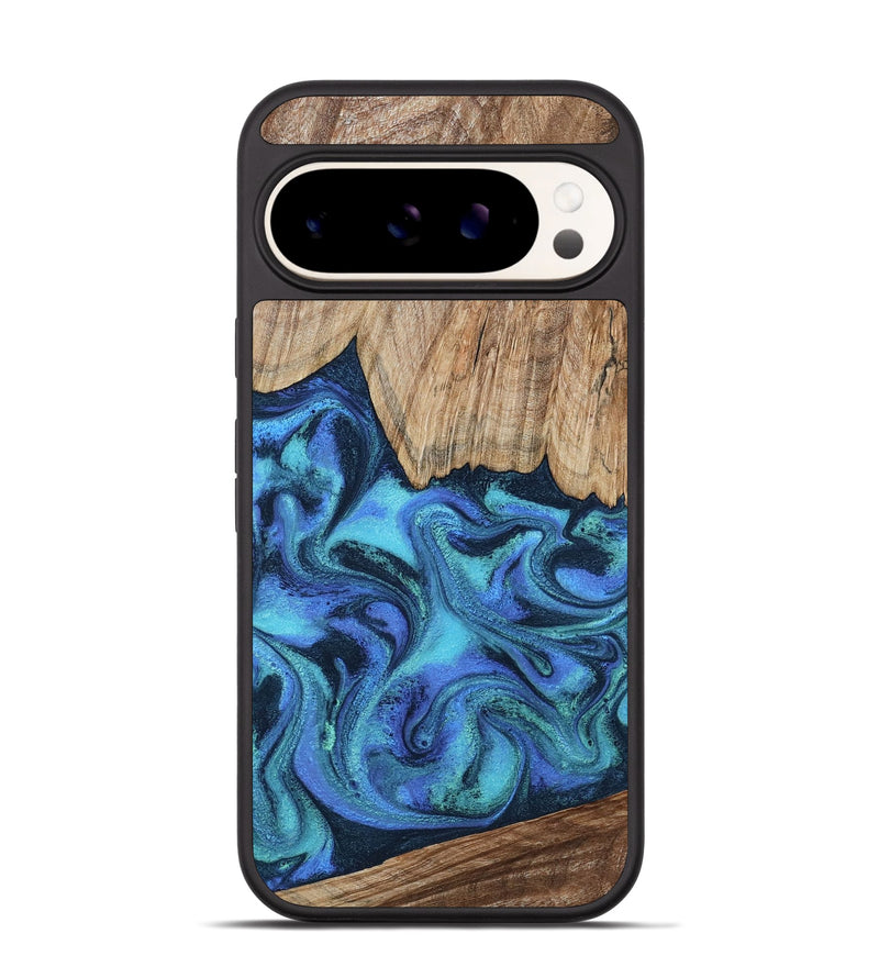 Pixel 9 Pro Wood Phone Case - Leslie (Blue, 799956)