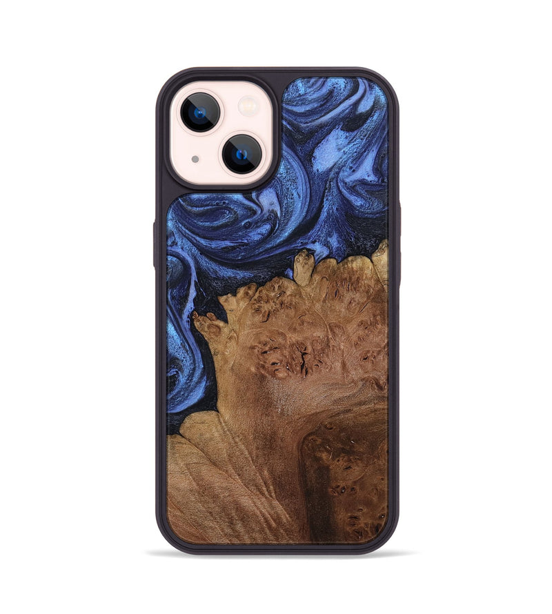 iPhone 14 Wood Phone Case - Jerod (Blue, 799960)
