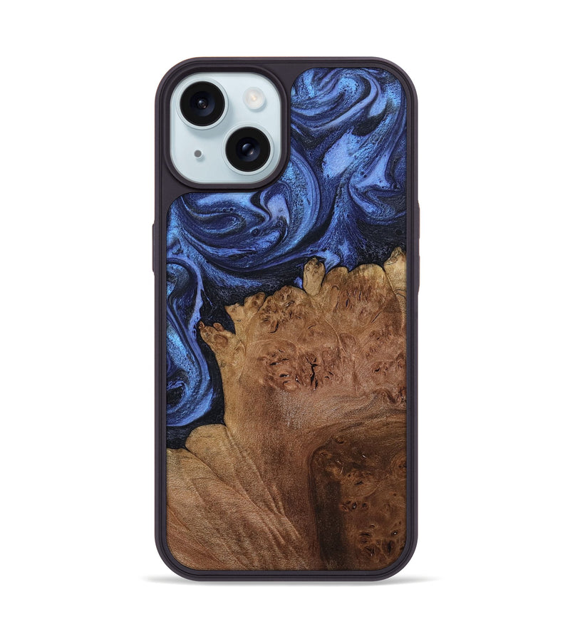 iPhone 15 Wood Phone Case - Jerod (Blue, 799960)
