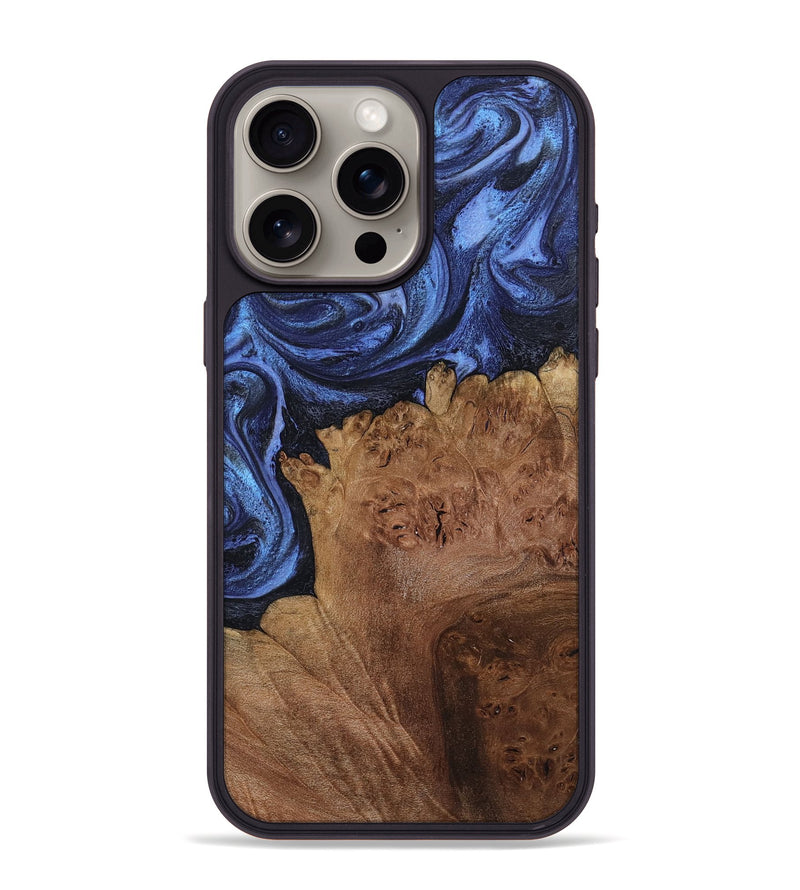 iPhone 15 Pro Max Wood Phone Case - Jerod (Blue, 799960)