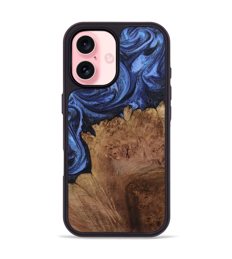 iPhone 16 Wood Phone Case - Jerod (Blue, 799960)