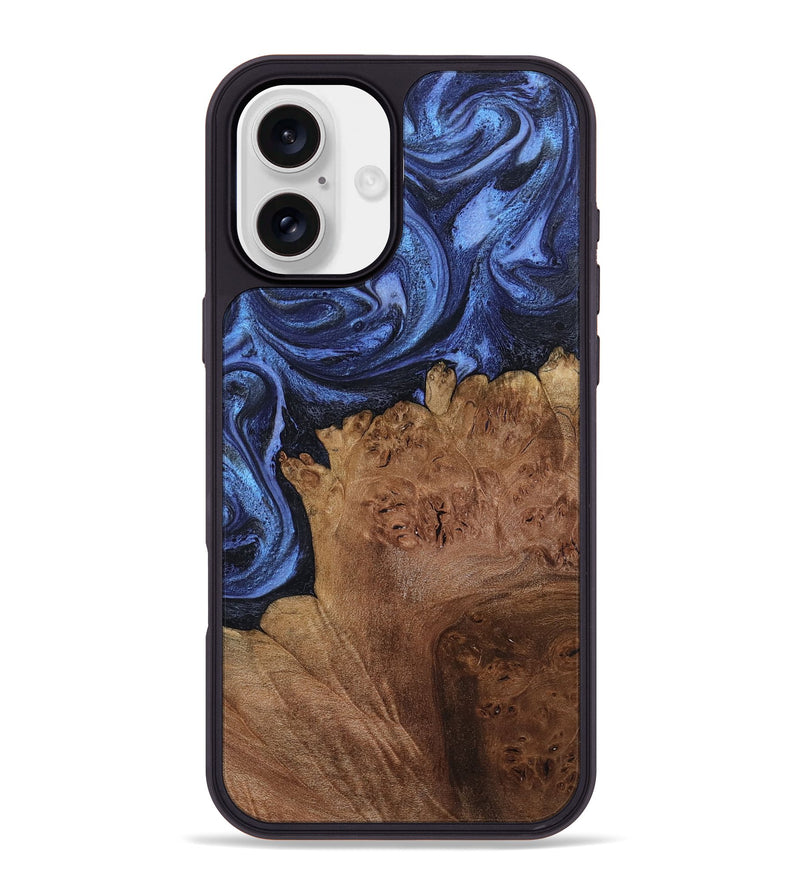iPhone 16 Plus Wood Phone Case - Jerod (Blue, 799960)