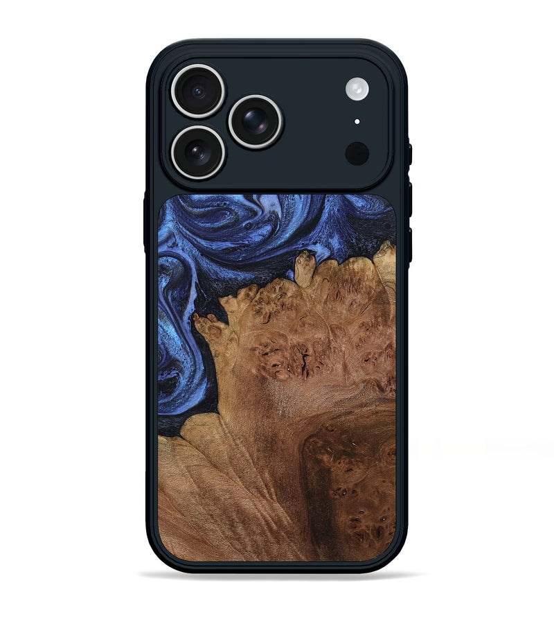 iPhone 17 Pro Max Wood Phone Case - Jerod (Blue, 799960)