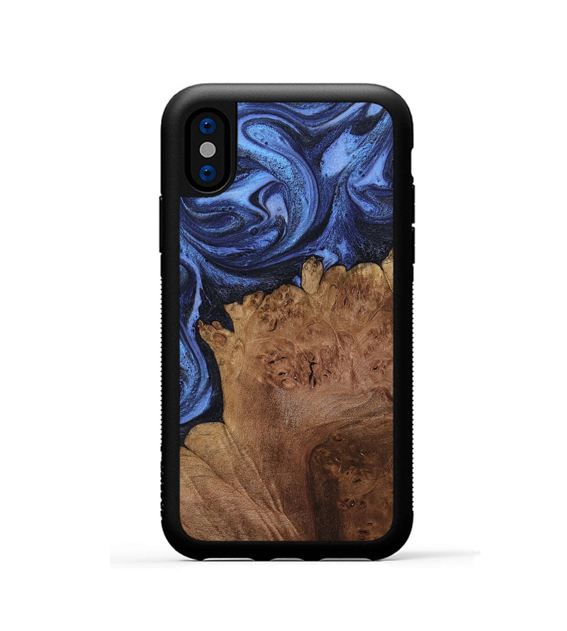 iPhone Xs Wood Phone Case - Jerod (Blue, 799960)