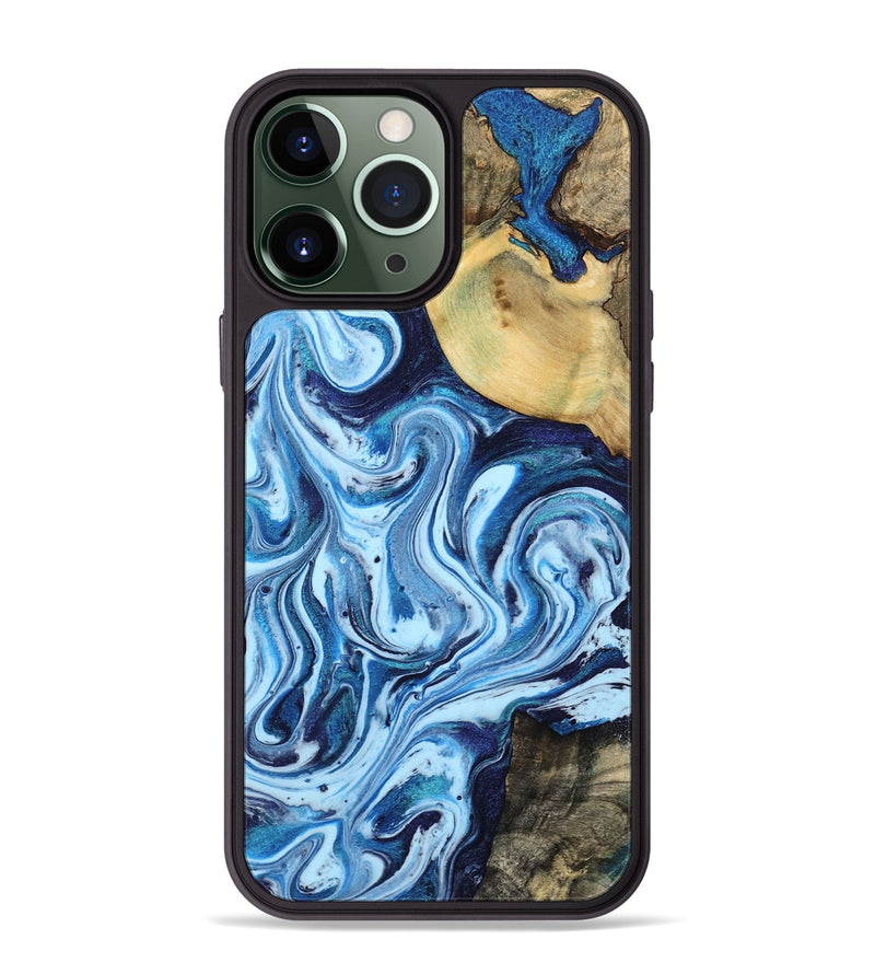iPhone 13 Pro Max Wood Phone Case - Milan (Blue, 799961)