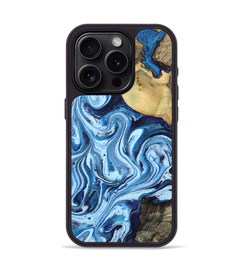 iPhone 15 Pro Wood Phone Case - Milan (Blue, 799961)