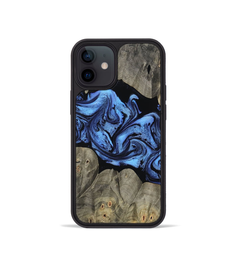 iPhone 12 mini Wood Phone Case - Ahmed (Blue, 799964)