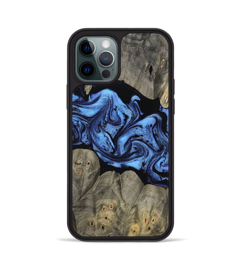 iPhone 12 Pro Wood Phone Case - Ahmed (Blue, 799964)