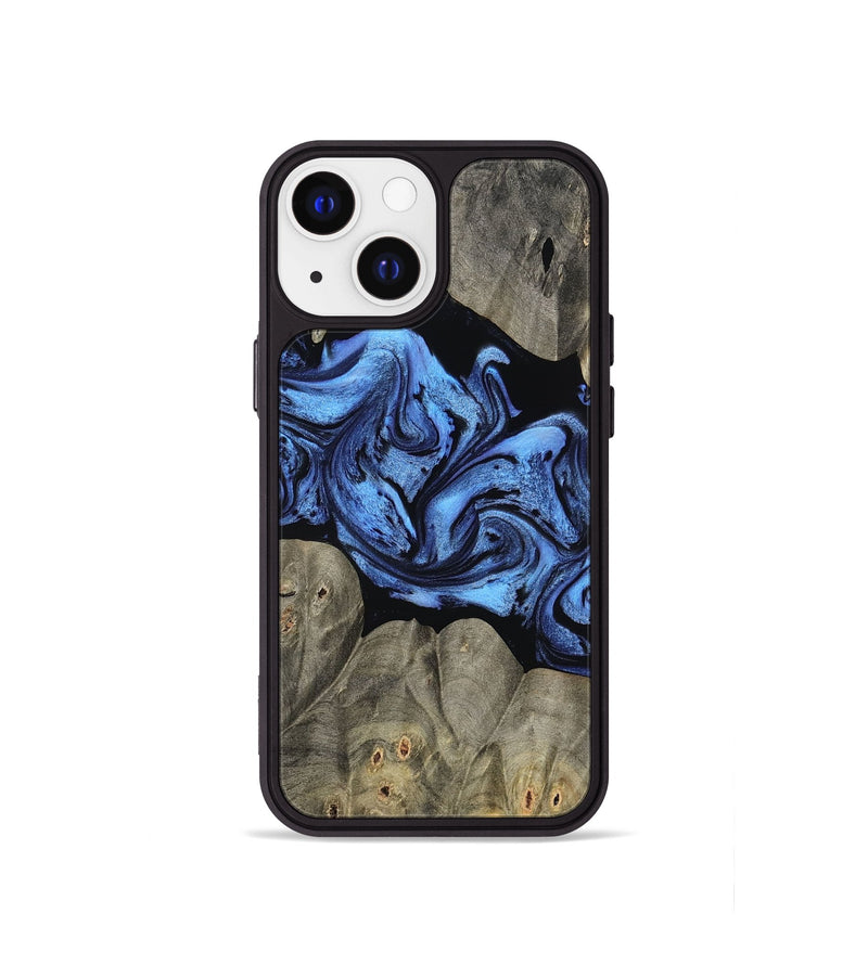 iPhone 13 mini Wood Phone Case - Ahmed (Blue, 799964)