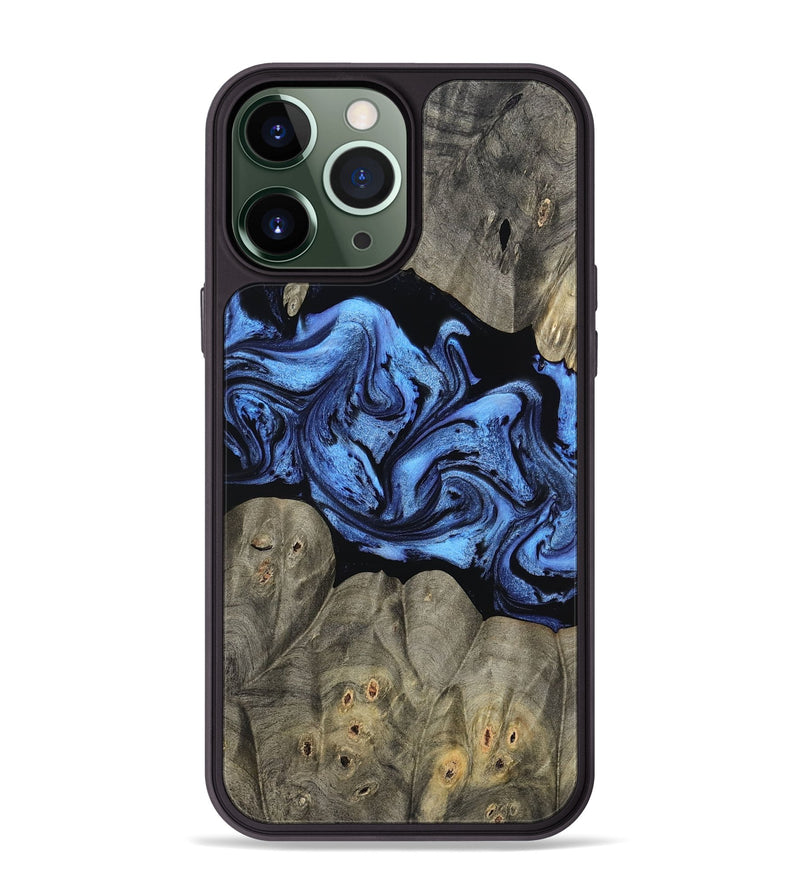 iPhone 13 Pro Max Wood Phone Case - Ahmed (Blue, 799964)