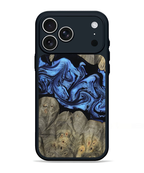 iPhone 17 Pro Max Wood Phone Case - Ahmed (Blue, 799964)