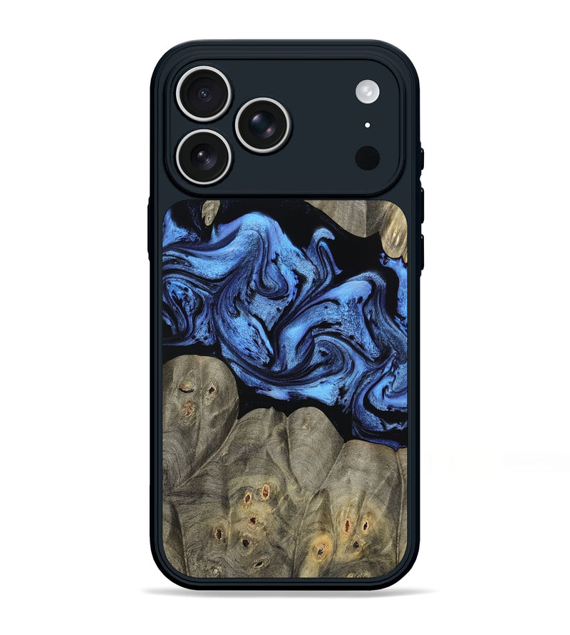 iPhone 17 Pro Max Wood Phone Case - Ahmed (Blue, 799964)