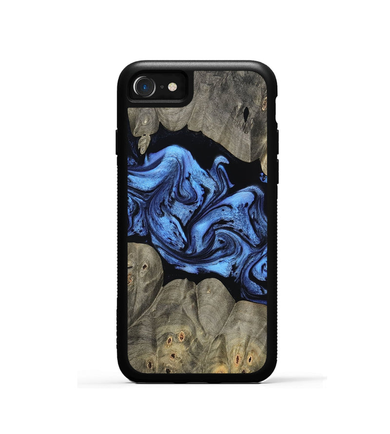 iPhone SE Wood Phone Case - Ahmed (Blue, 799964)