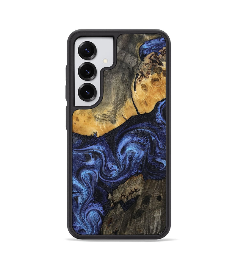 Galaxy S25 Wood Phone Case - Misael (Blue, 799967)