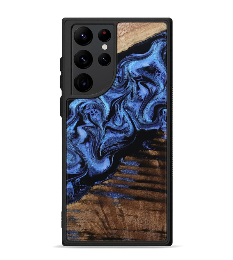 Galaxy S22 Ultra Wood Phone Case - Terri (Blue, 799968)