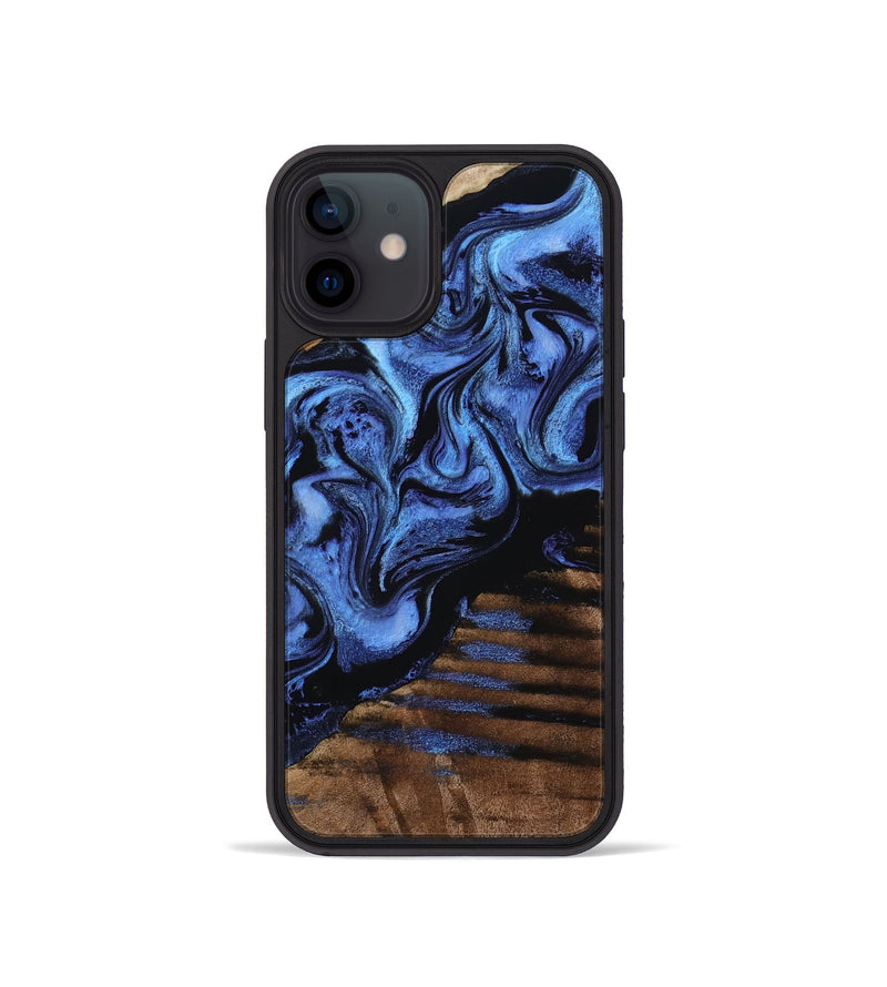 iPhone 12 mini Wood Phone Case - Terri (Blue, 799968)