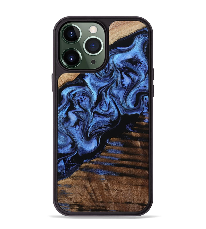 iPhone 13 Pro Max Wood Phone Case - Terri (Blue, 799968)
