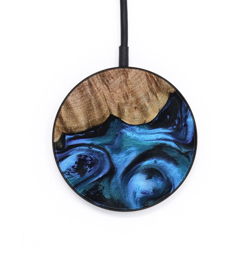 Circle Wood Wireless Charger - Hana (Blue, 799973)