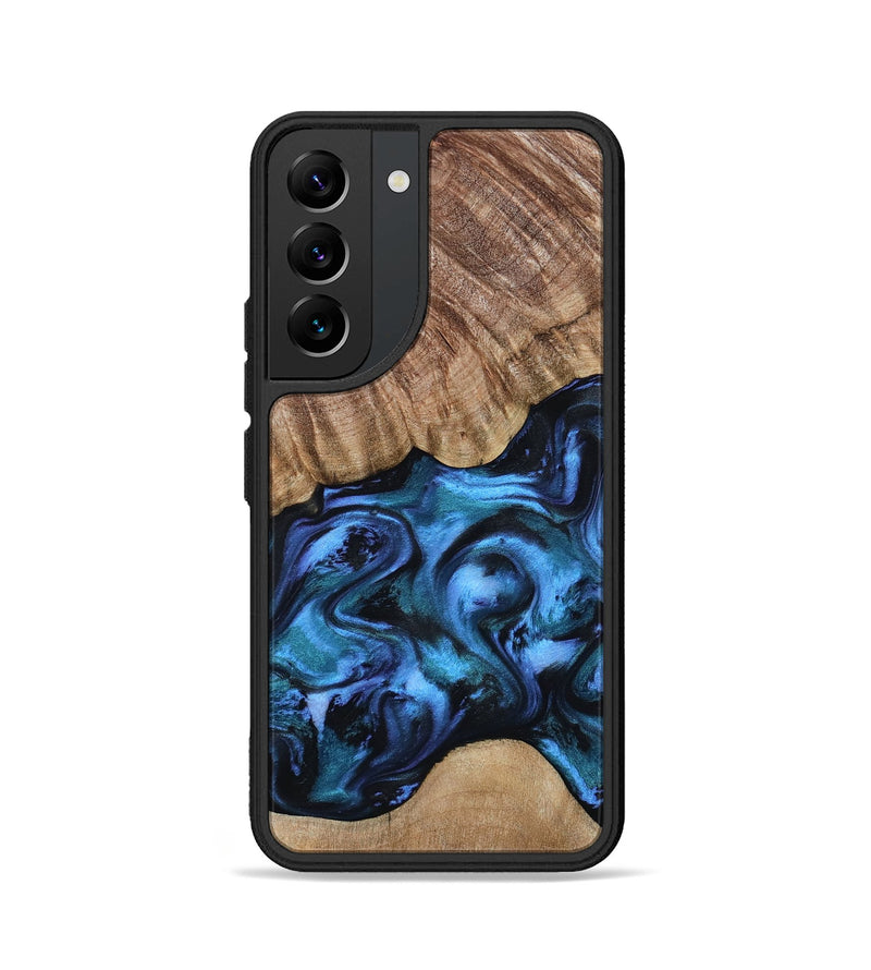 Galaxy S22 Wood Phone Case - Hana (Blue, 799973)