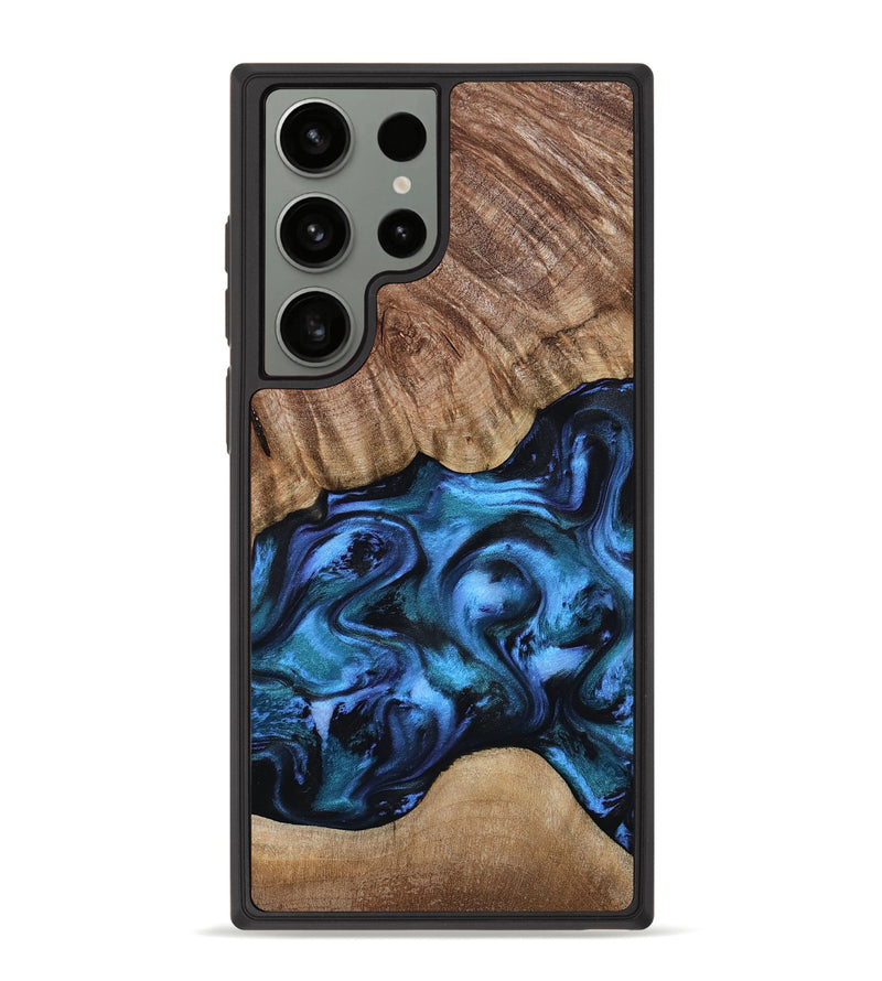 Galaxy S23 Ultra Wood Phone Case - Hana (Blue, 799973)