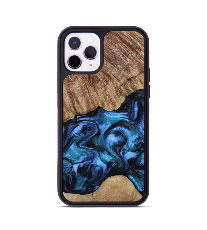 iPhone 11 Pro Wood Phone Case - Hana (Blue, 799973)
