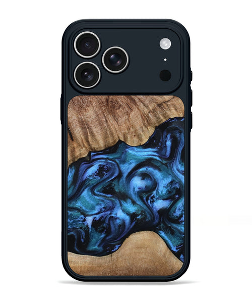 iPhone 17 Pro Max Wood Phone Case - Hana (Blue, 799973)
