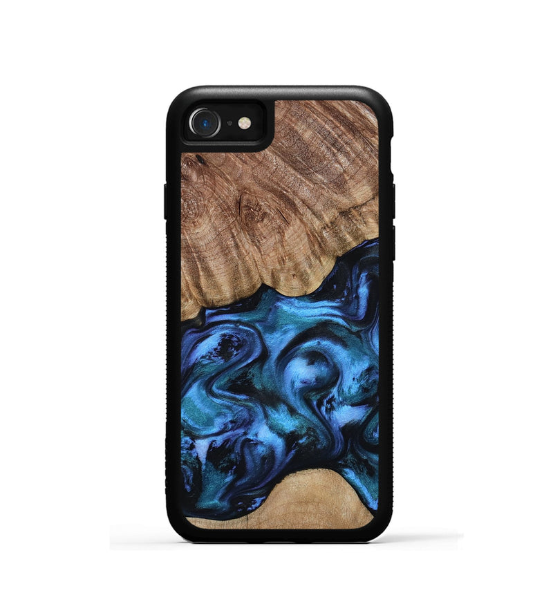 iPhone SE Wood Phone Case - Hana (Blue, 799973)