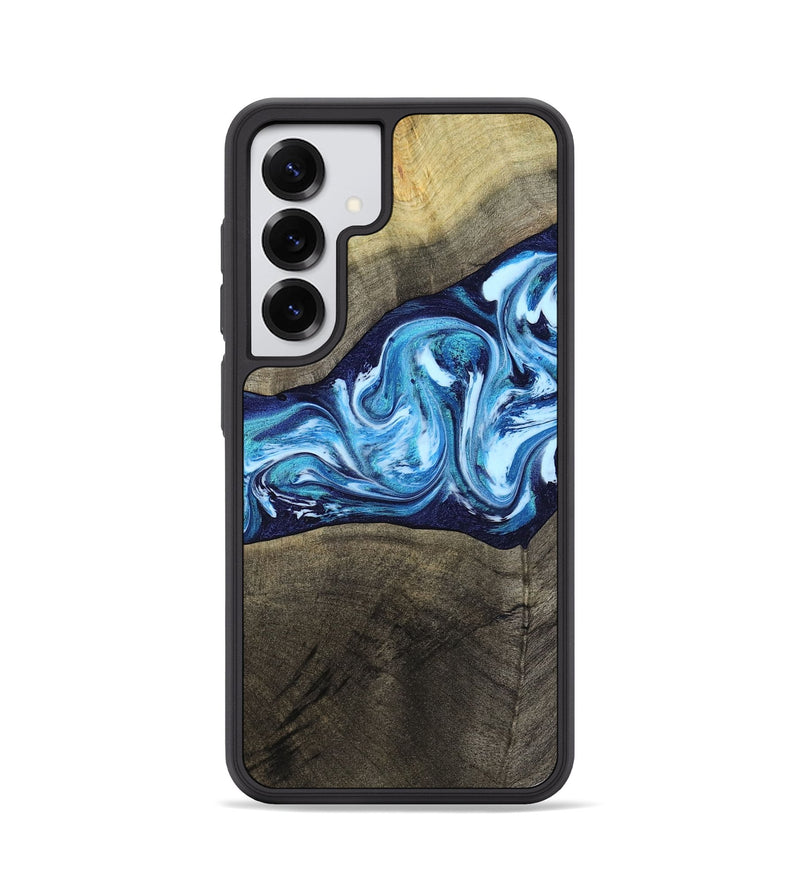 Galaxy S25 Wood Phone Case - Alicia (Blue, 799974)