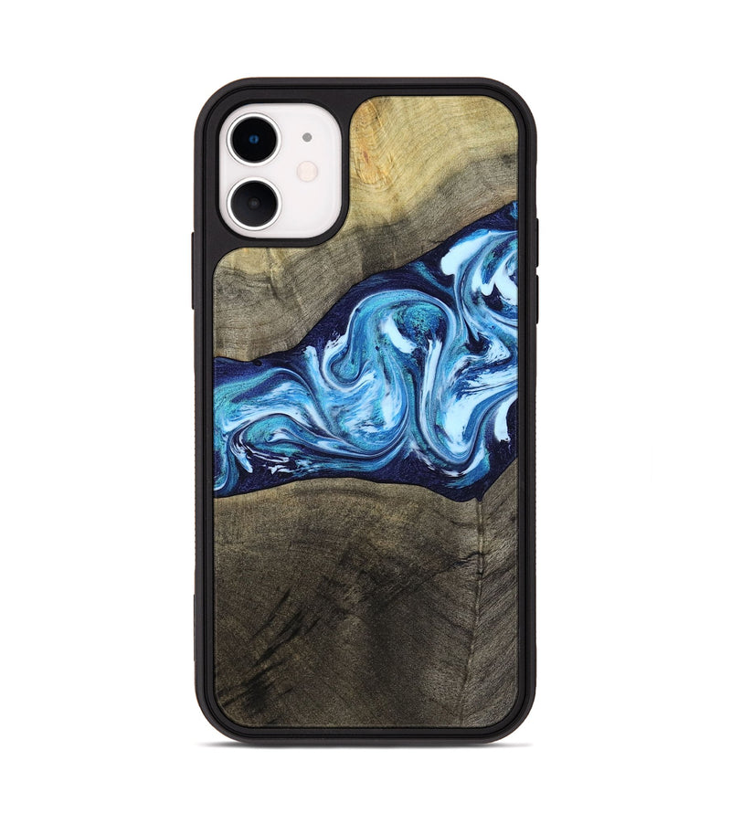iPhone 11 Wood Phone Case - Alicia (Blue, 799974)