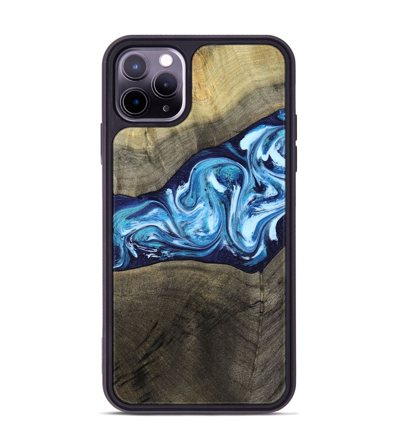 iPhone 11 Pro Max Wood Phone Case - Alicia (Blue, 799974)