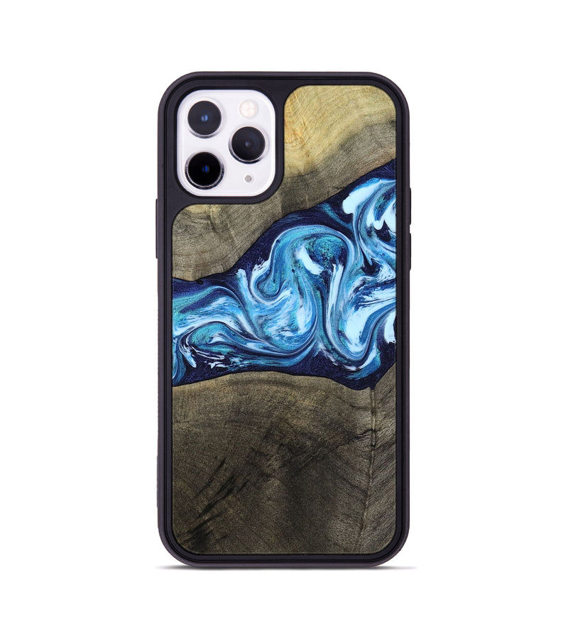 iPhone 11 Pro Wood Phone Case - Alicia (Blue, 799974)