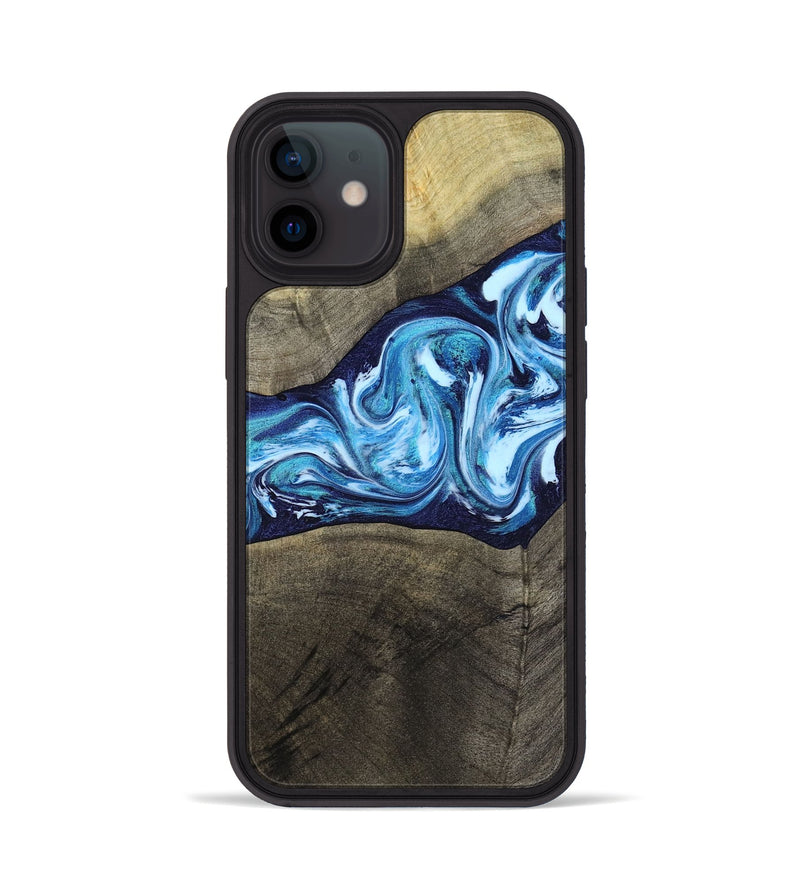 iPhone 12 Wood Phone Case - Alicia (Blue, 799974)