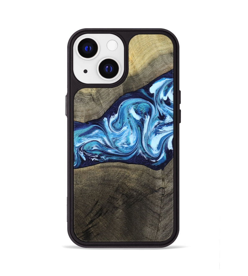 iPhone 13 Wood Phone Case - Alicia (Blue, 799974)