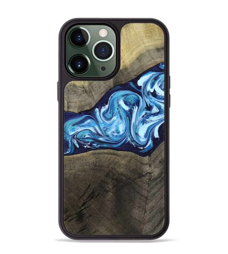 iPhone 13 Pro Max Wood Phone Case - Alicia (Blue, 799974)