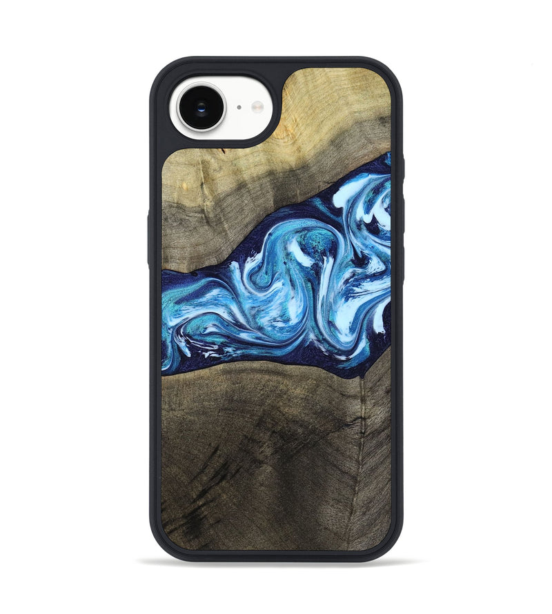 iPhone 16e Wood Phone Case - Alicia (Blue, 799974)