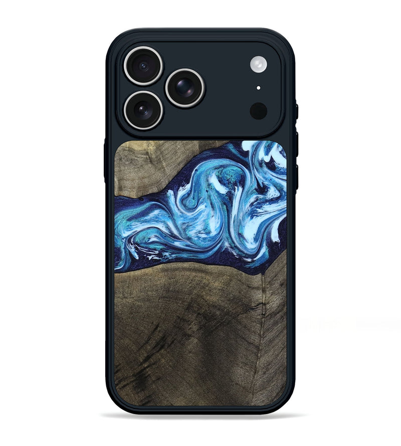 iPhone 17 Pro Max Wood Phone Case - Alicia (Blue, 799974)