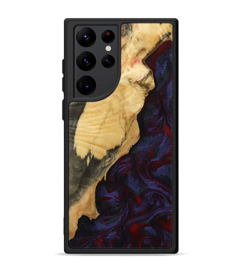 Galaxy S22 Ultra Wood Phone Case - Adah (Red, 799991)