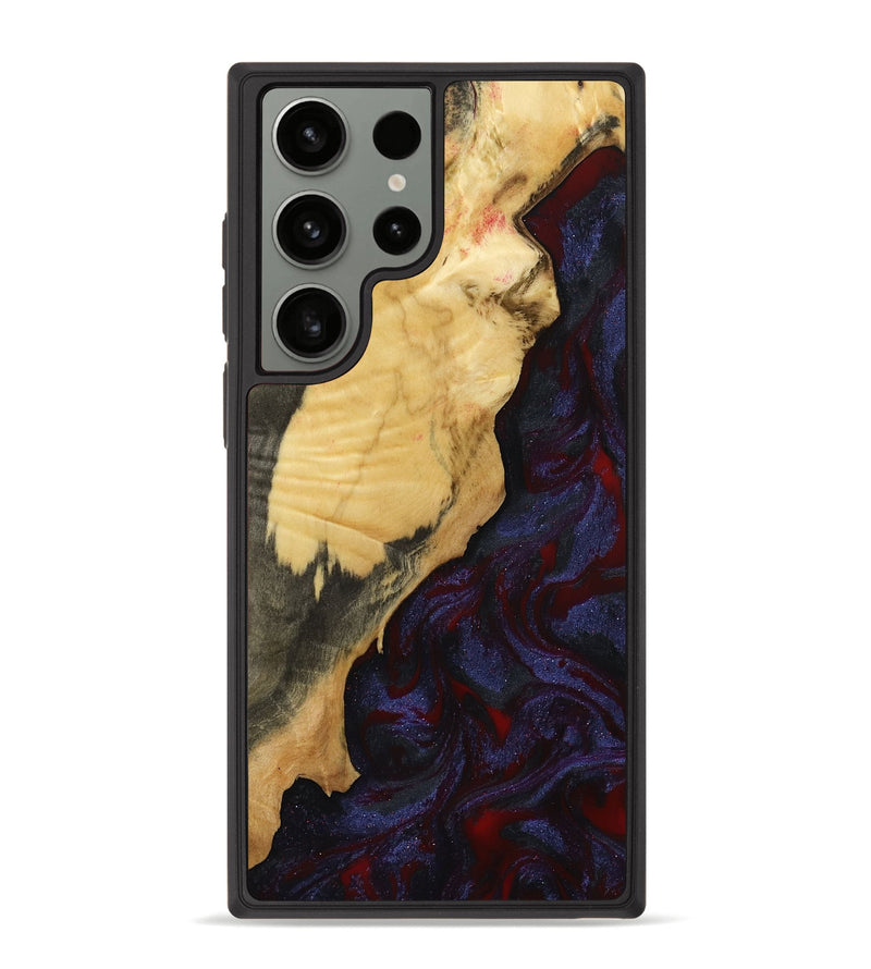 Galaxy S23 Ultra Wood Phone Case - Adah (Red, 799991)