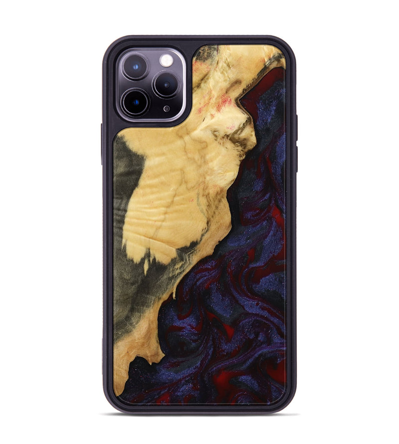 iPhone 11 Pro Max Wood Phone Case - Adah (Red, 799991)