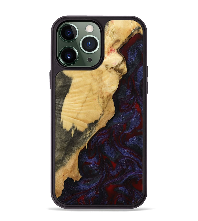 iPhone 13 Pro Max Wood Phone Case - Adah (Red, 799991)