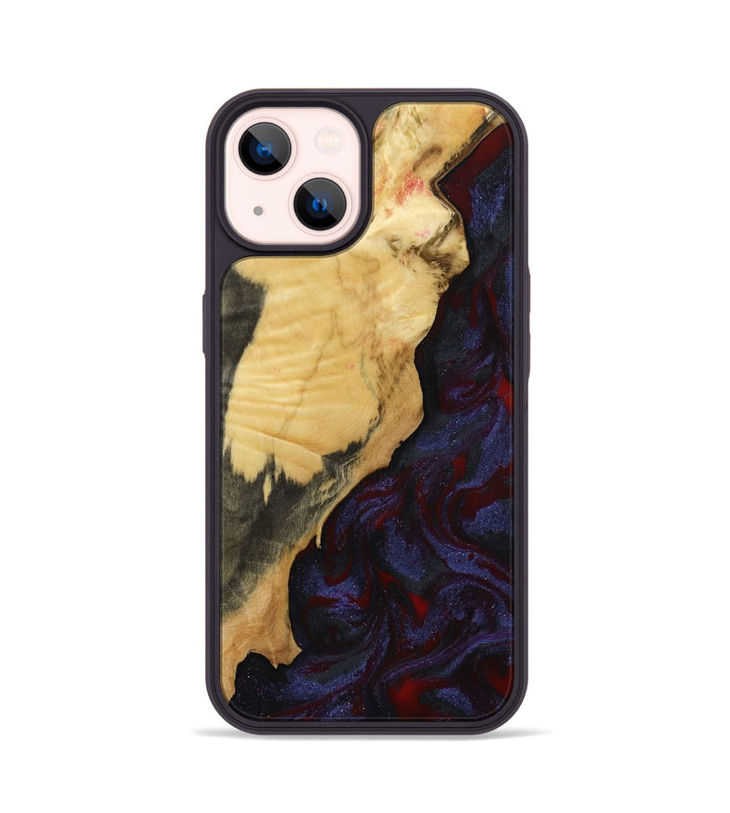 iPhone 14 Wood Phone Case - Adah (Red, 799991)