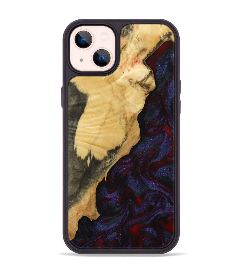 iPhone 14 Plus Wood Phone Case - Adah (Red, 799991)