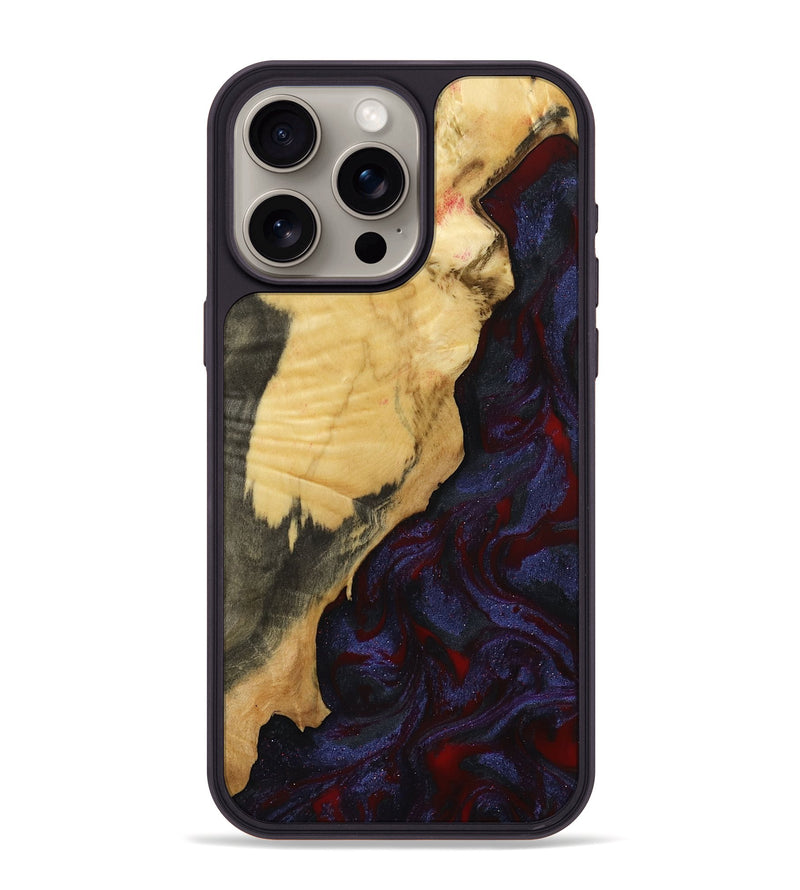 iPhone 15 Pro Max Wood Phone Case - Adah (Red, 799991)