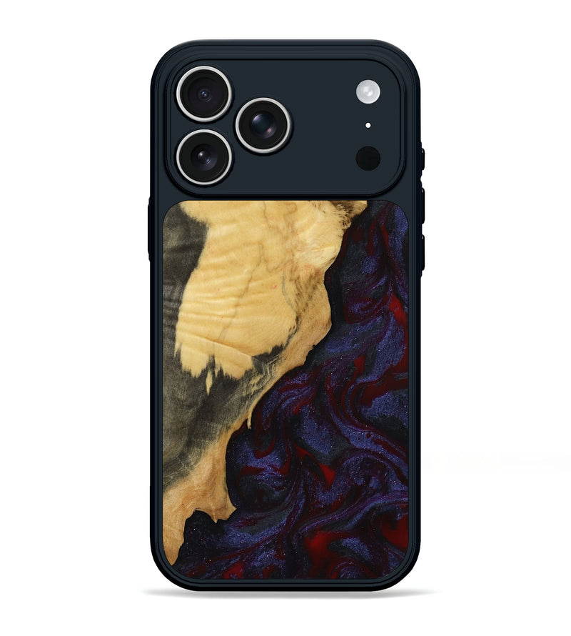 iPhone 17 Pro Max Wood Phone Case - Adah (Red, 799991)